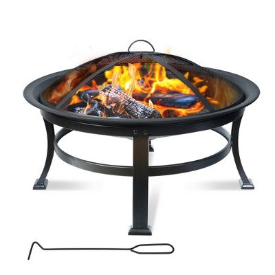 Bestier 30" Outdoor Wood Burning Fire Pit