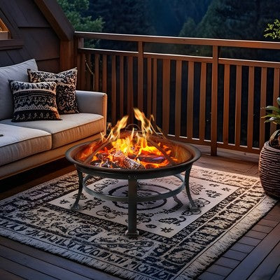 Bestier 30" Outdoor Wood Burning Fire Pit