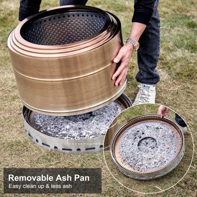 AMERLIFE Smokeless 19'' Stainless Steel Fire Pit